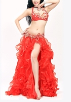 Red Bra/Belt and Skirt Set